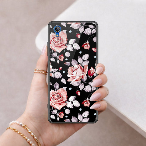 Vivo Y91C Cover - Floral Series - HQ Ultra Shine Premium Infinity Glass Soft Silicon Borders Case
