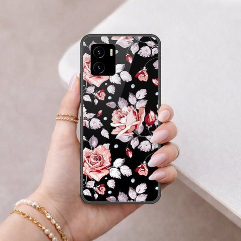 Vivo Y01 Cover - Floral Series - HQ Ultra Shine Premium Infinity Glass Soft Silicon Borders Case