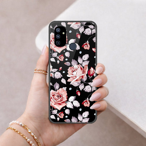 OnePlus Nord N100 Cover - Floral Series - HQ Ultra Shine Premium Infinity Glass Soft Silicon Borders Case