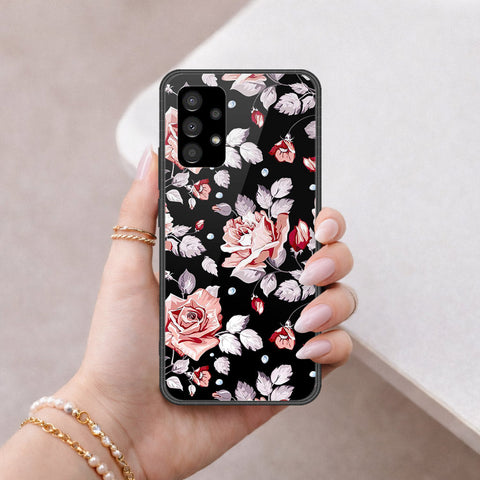 Samsung Galaxy A33 5G Cover - Floral Series - HQ Ultra Shine Premium Infinity Glass Soft Silicon Borders Case