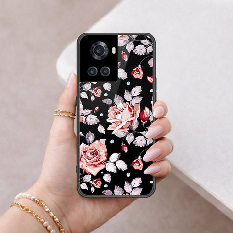 OnePlus 10R Cover - Floral Series - HQ Ultra Shine Premium Infinity Glass Soft Silicon Borders Case