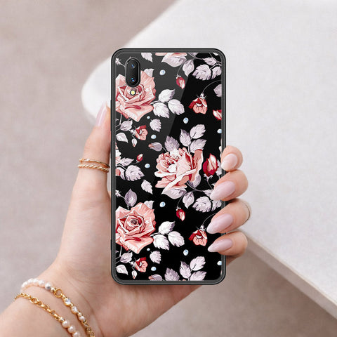 Vivo V11 Pro Cover - Floral Series - HQ Ultra Shine Premium Infinity Glass Soft Silicon Borders Case