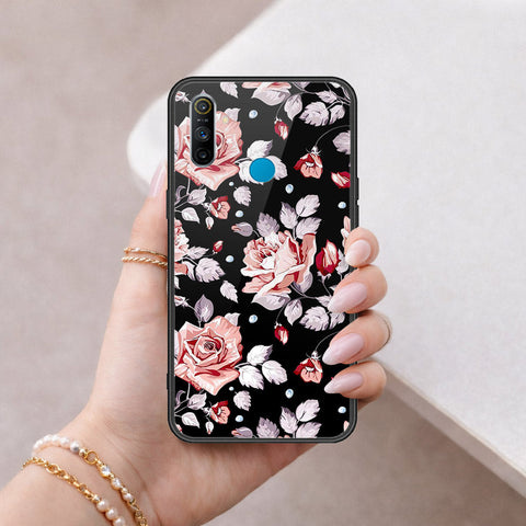 Realme 6i Cover - Floral Series - HQ Ultra Shine Premium Infinity Glass Soft Silicon Borders Case