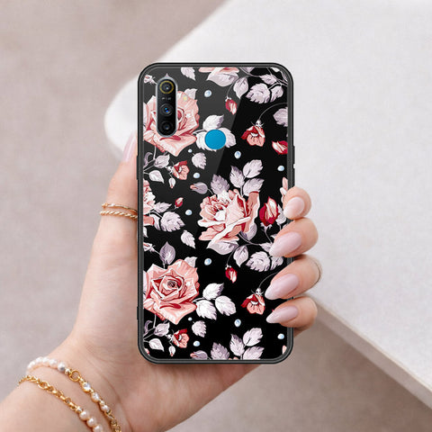 Realme 5s Cover - Floral Series - HQ Ultra Shine Premium Infinity Glass Soft Silicon Borders Case