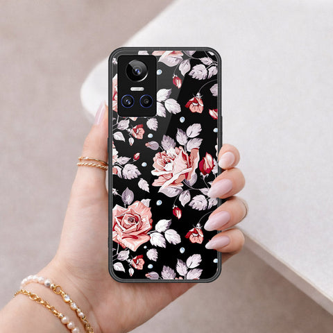 Realme GT Neo 3 Cover - Floral Series - HQ Ultra Shine Premium Infinity Glass Soft Silicon Borders Case