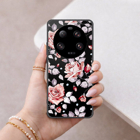 Xiaomi 13 Ultra Cover - Floral Series - HQ Ultra Shine Premium Infinity Glass Soft Silicon Borders Case