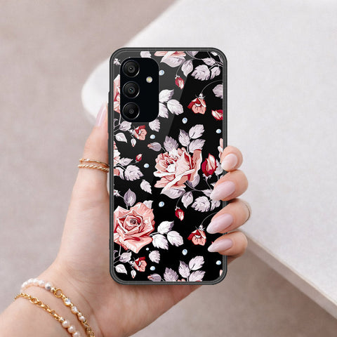 Samsung Galaxy A15 5GCover - Floral Series - HQ Ultra Shine Premium Infinity Glass Soft Silicon Borders Case
