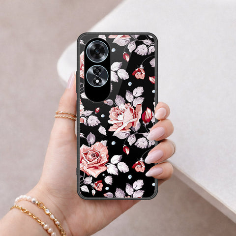 Oppo A60 Cover - Floral Series - HQ Ultra Shine Premium Infinity Glass Soft Silicon Borders Case