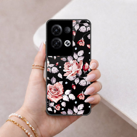 Oppo Reno 8 Pro Plus Cover - Floral Series - HQ Ultra Shine Premium Infinity Glass Soft Silicon Borders Case