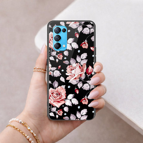 Oppo Reno 5 5G Cover - Floral Series - HQ Ultra Shine Premium Infinity Glass Soft Silicon Borders Case