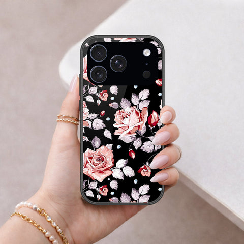 iPhone 17 Pro - Floral Series - HQ Ultra Shine Premium Infinity Glass Soft Silicon Borders Case