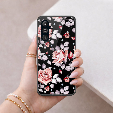 Samsung Galaxy A27 Cover - Floral Series - HQ Ultra Shine Premium Infinity Glass Soft Silicon Borders Case