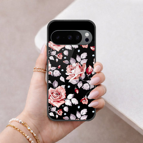 Google Pixel 9 Pro XL Cover - Floral Series - HQ Ultra Shine Premium Infinity Glass Soft Silicon Borders Case