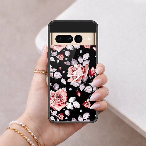 Google Pixel 7 Pro Cover - Floral Series - HQ Ultra Shine Premium Infinity Glass Soft Silicon Borders Case