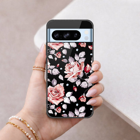 Google Pixel 8 Pro Cover - Floral Series - HQ Ultra Shine Premium Infinity Glass Soft Silicon Borders Case