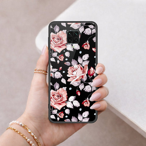 Xiaomi Redmi Note 9S Cover - Floral Series - HQ Ultra Shine Premium Infinity Glass Soft Silicon Borders Case