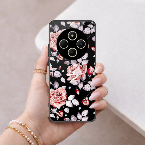 Xiaomi Poco C75 Cover - Floral Series - HQ Ultra Shine Premium Infinity Glass Soft Silicon Borders Case