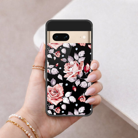 Google Pixel 7 Cover - Floral Series - HQ Ultra Shine Premium Infinity Glass Soft Silicon Borders Case