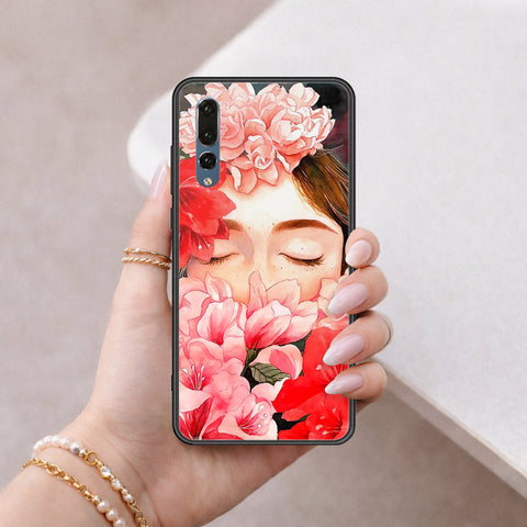 Huawei P20 Pro Cover - Floral Series - HQ Ultra Shine Premium Infinity Glass Soft Silicon Borders Case
