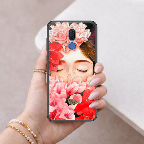 Huawei Mate 10 Lite Cover - Floral Series - HQ Ultra Shine Premium Infinity Glass Soft Silicon Borders Case