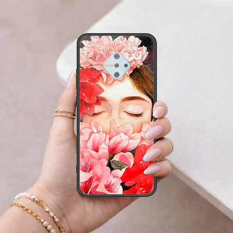 Vivo S1 Pro Cover - Floral Series - HQ Ultra Shine Premium Infinity Glass Soft Silicon Borders Case