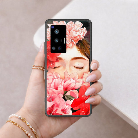 Vivo X70 Pro Cover - Floral Series - HQ Ultra Shine Premium Infinity Glass Soft Silicon Borders Case