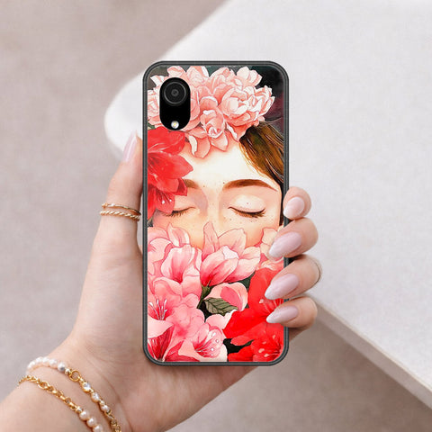 Samsung Galaxy A03 Core Cover - Floral Series - HQ Ultra Shine Premium Infinity Glass Soft Silicon Borders Case