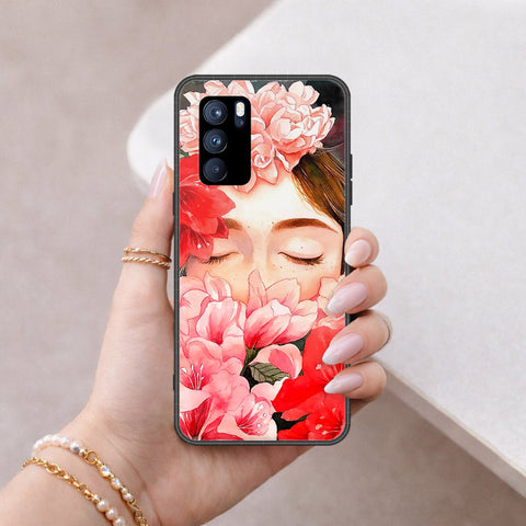Oppo Reno 6 Pro 5G Cover - Floral Series - HQ Ultra Shine Premium Infinity Glass Soft Silicon Borders Case