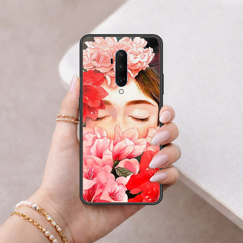 OnePlus 7T Pro Cover - Floral Series - HQ Ultra Shine Premium Infinity Glass Soft Silicon Borders Case