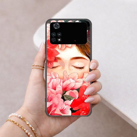 Xiaomi Poco M4 Pro Cover - Floral Series - HQ Ultra Shine Premium Infinity Glass Soft Silicon Borders Case
