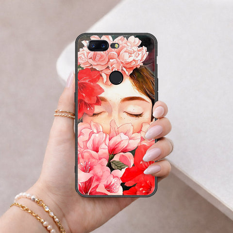 OnePlus 5T Cover - Floral Series - HQ Ultra Shine Premium Infinity Glass Soft Silicon Borders Case