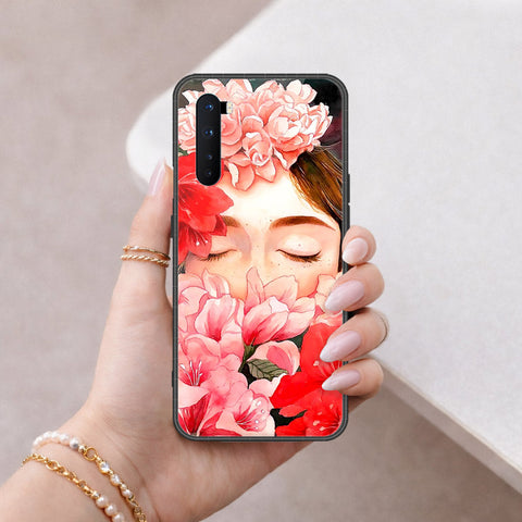 OnePlus Nord Cover - Floral Series - HQ Ultra Shine Premium Infinity Glass Soft Silicon Borders Case