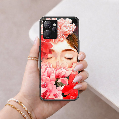 Realme 10T Cover - Floral Series - HQ Ultra Shine Premium Infinity Glass Soft Silicon Borders Case