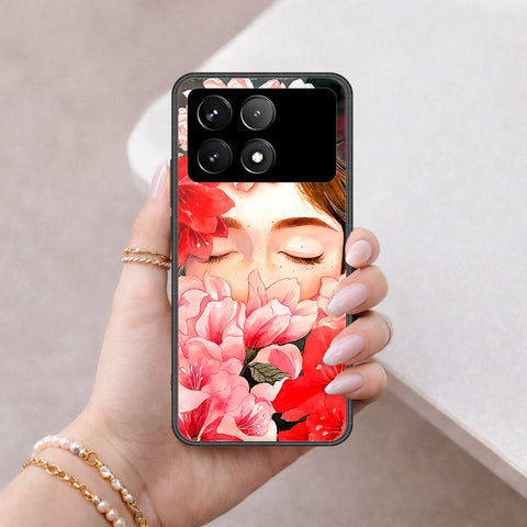Xiaomi Poco F6 Pro Cover - Floral Series - HQ Ultra Shine Premium Infinity Glass Soft Silicon Borders Case
