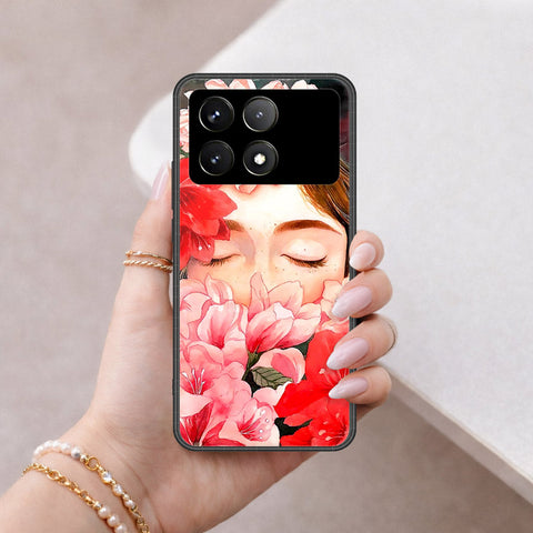 Xiaomi Poco X6 Pro Cover - Floral Series - HQ Ultra Shine Premium Infinity Glass Soft Silicon Borders Case