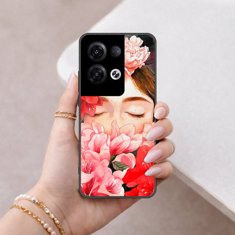 Oppo Reno 8 Pro Plus Cover - Floral Series - HQ Ultra Shine Premium Infinity Glass Soft Silicon Borders Case