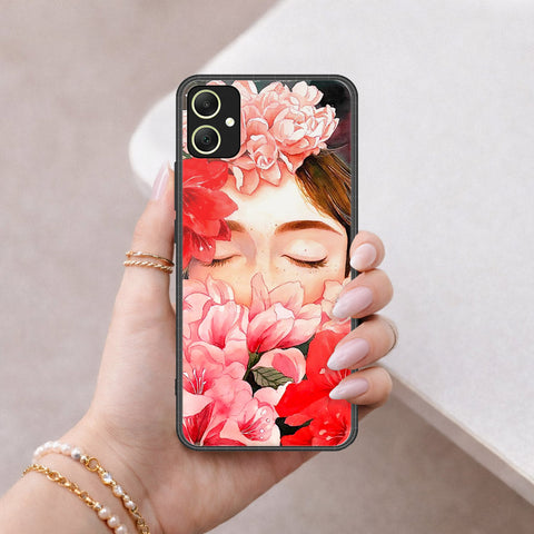 Samsung Galaxy A06 Cover - Floral Series - HQ Ultra Shine Premium Infinity Glass Soft Silicon Borders Case
