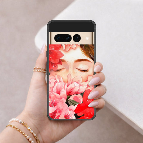 Google Pixel 7 Pro Cover - Floral Series - HQ Ultra Shine Premium Infinity Glass Soft Silicon Borders Case