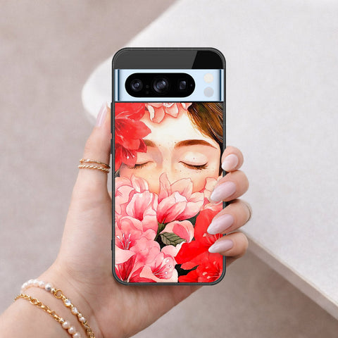 Google Pixel 8 Pro Cover - Floral Series - HQ Ultra Shine Premium Infinity Glass Soft Silicon Borders Case