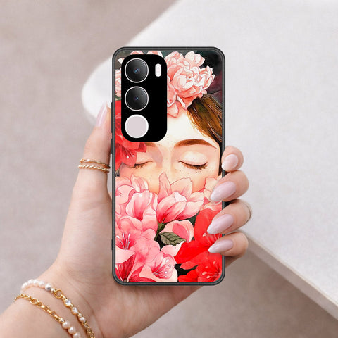 Vivo Y29 5G Cover - Floral Series - HQ Ultra Shine Premium Infinity Glass Soft Silicon Borders Case