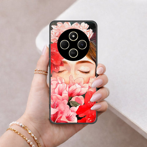 Xiaomi Redmi 14C Cover - Floral Series - HQ Ultra Shine Premium Infinity Glass Soft Silicon Borders Case