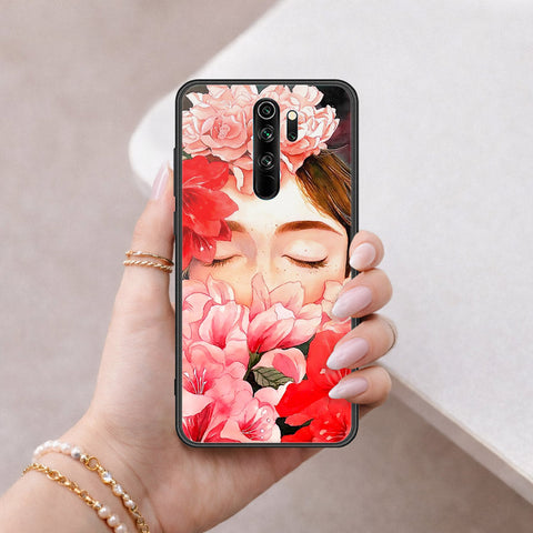 Xiaomi Redmi Note 8 Pro Cover - Floral Series - HQ Ultra Shine Premium Infinity Glass Soft Silicon Borders Case