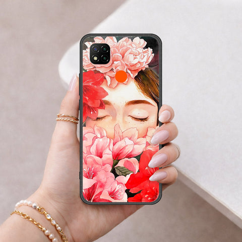 Xiaomi Poco C3 Cover - Floral Series - HQ Ultra Shine Premium Infinity Glass Soft Silicon Borders Case