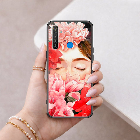 Realme Narzo 20A Cover - Floral Series - HQ Ultra Shine Premium Infinity Glass Soft Silicon Borders Case