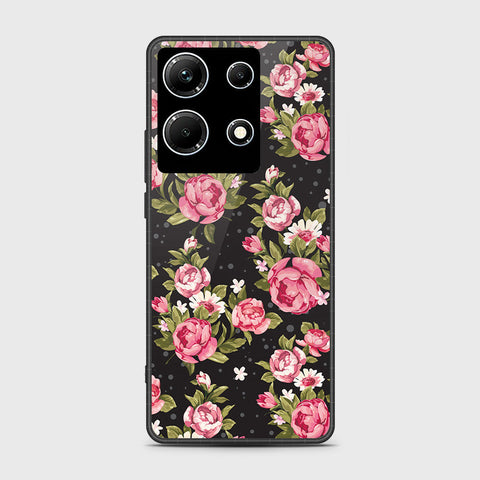 Infinix Note 30 VIP Cover- Floral Series - HQ Ultra Shine Premium Infinity Glass Soft Silicon Borders Case (Fast Delivery)