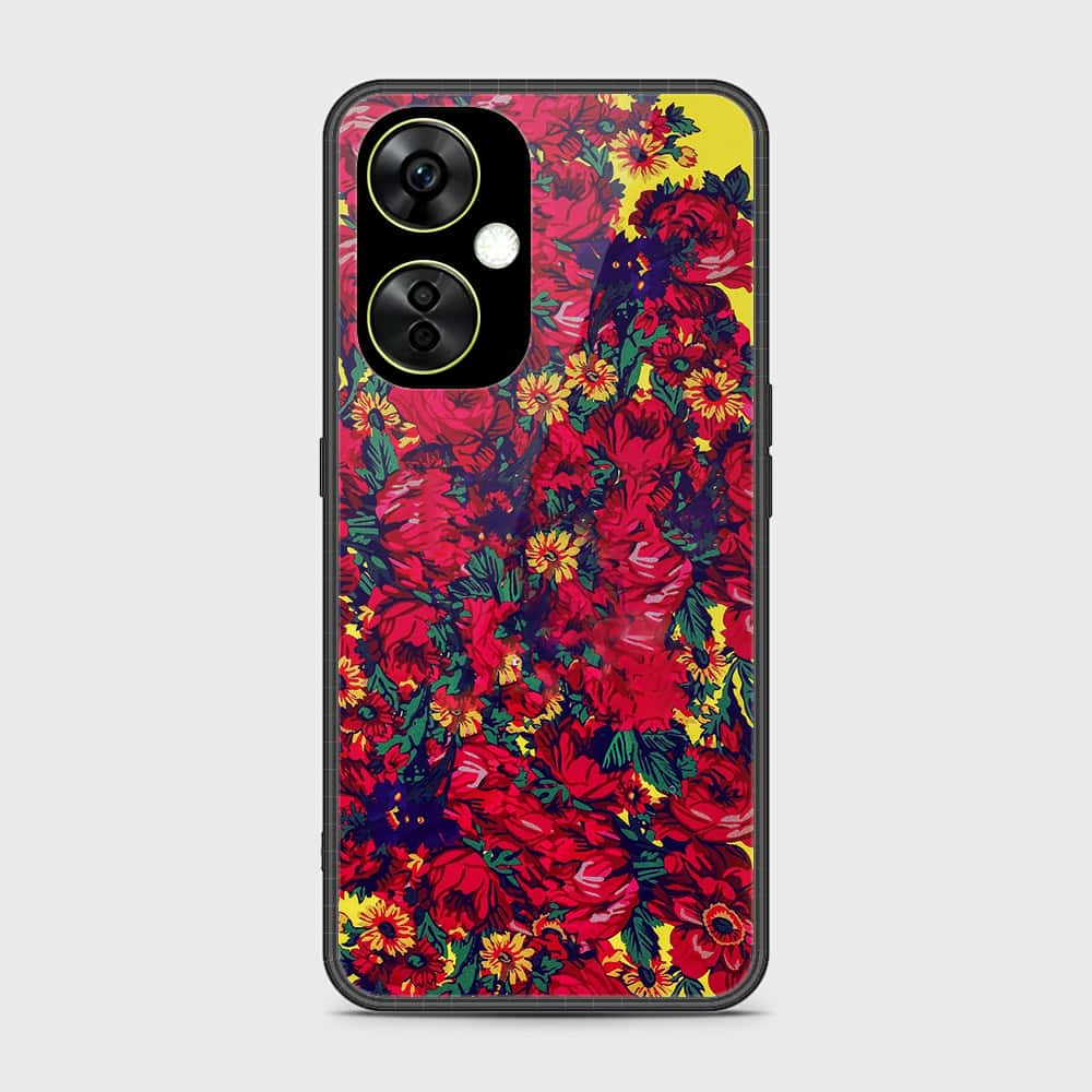 OnePlus Nord CE 3 Cover- Floral Series - HQ Ultra Shine Premium Infinity Glass Soft Silicon Borders Case