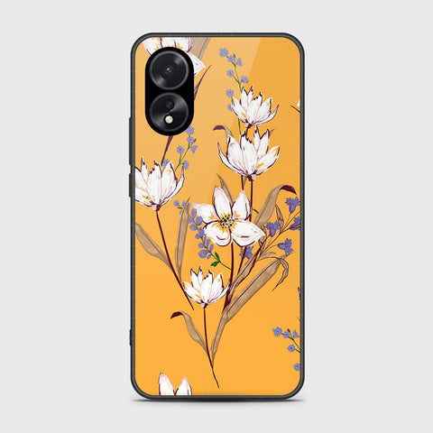 Oppo A38 Cover- Floral Series - HQ Ultra Shine Premium Infinity Glass Soft Silicon Borders Case