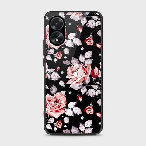 Oppo A38 Cover- Floral Series - HQ Ultra Shine Premium Infinity Glass Soft Silicon Borders Case