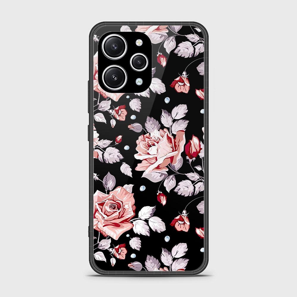 Xiaomi Redmi 12 4G Cover- Floral Series - HQ Ultra Shine Premium Infinity Glass Soft Silicon Borders Case (Fast Delivery)