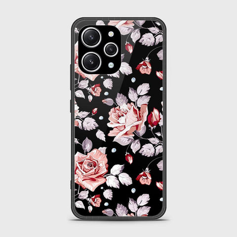 Xiaomi Redmi 12 4G Cover- Floral Series - HQ Ultra Shine Premium Infinity Glass Soft Silicon Borders Case (Fast Delivery)
